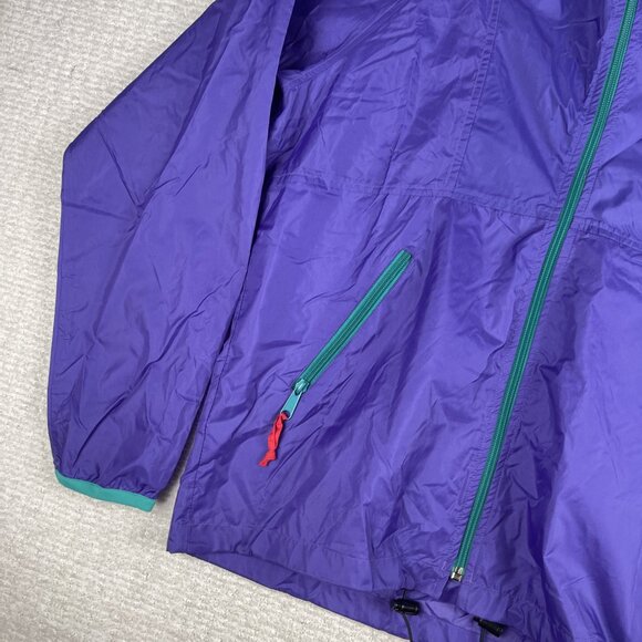 VTG Sierra Designs Medium Nylon Retro Purple Full Zip Hooded Windbreaker Jacket - Picture 4 of 16